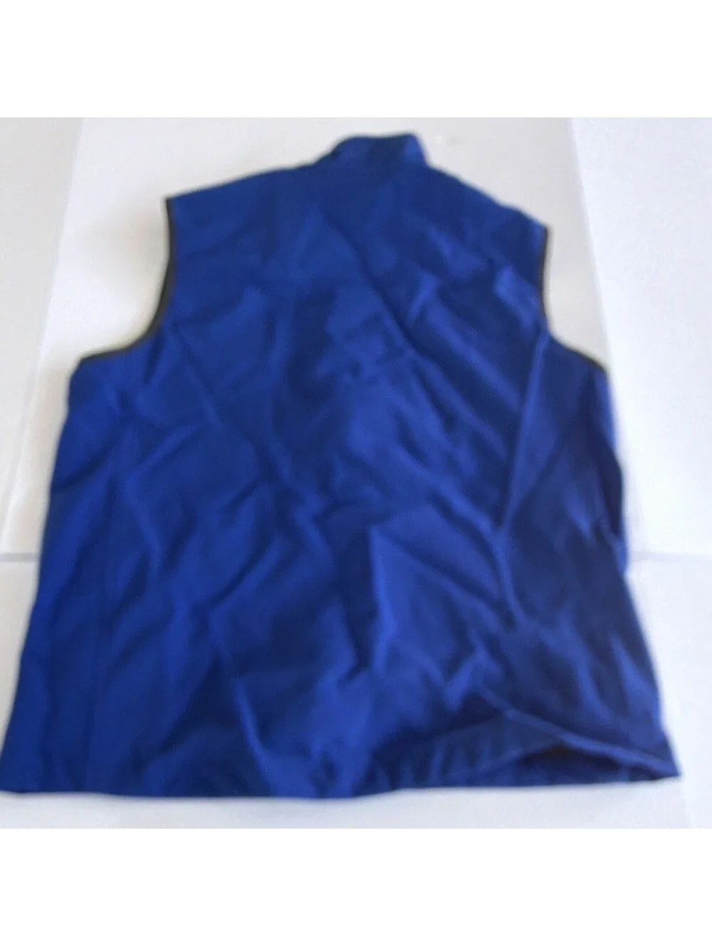 The North Face Men's Blue Solid Full Zip soft shell Vest Pockets Size XL